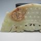 Old Antiques Hand - Carved Hetian Jade 2dragon Huang Statue Nr/pc1546 Other photo 2