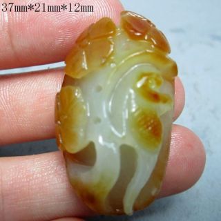 100% Natural Hetian Jade Penadant (with Authentic Certificate) - - Magpie Nr/pc931 photo