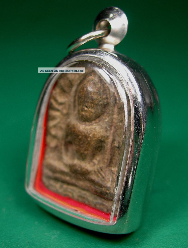 Old Phra Soomkor Kampangpetch Benjapakee Buddha Thai Great Clay Amulet Pendant Amulets photo