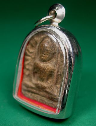 Old Phra Soomkor Kampangpetch Benjapakee Buddha Thai Great Clay Amulet Pendant photo