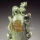 Chinese Hetian Jade Statue - Foo Dog & Bell Nr Foo Dogs photo 1