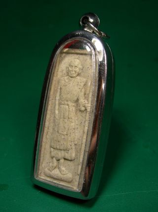 Old Lp Sook Thai Buddha Saint Wat Pakklongmakamtao Amulet Pendant photo