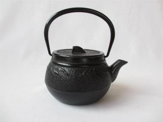 Japanese Small Iron Kettle,  Teapot; Nambu Tetsubin/ Relief/ 981 photo