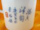 Chinese White Porcelain Blue Grape Bulge Carving Vine Handwrite Gongfu Teapot47 Teapots photo 2