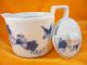Chinese White Porcelain Blue Grape Bulge Carving Vine Handwrite Gongfu Teapot47 Teapots photo 4