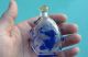 Estate Antique Peiken Glass Snuff Bottle,  Amazing Detail,  Cobalt Mint Condition Necklaces & Pendants photo 2