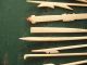 Old Vintage Chinese Carved Cocktail Drink Picks Appetizer Skewers Not Plastic Other photo 8