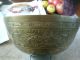 Antique Large Chinese Incised Brass Bowl “xuande Mark” Bowls photo 1