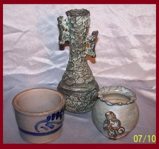 Vintage Century 3 Piece Pottery,  Red Clay Pottery Vase No Spare photo