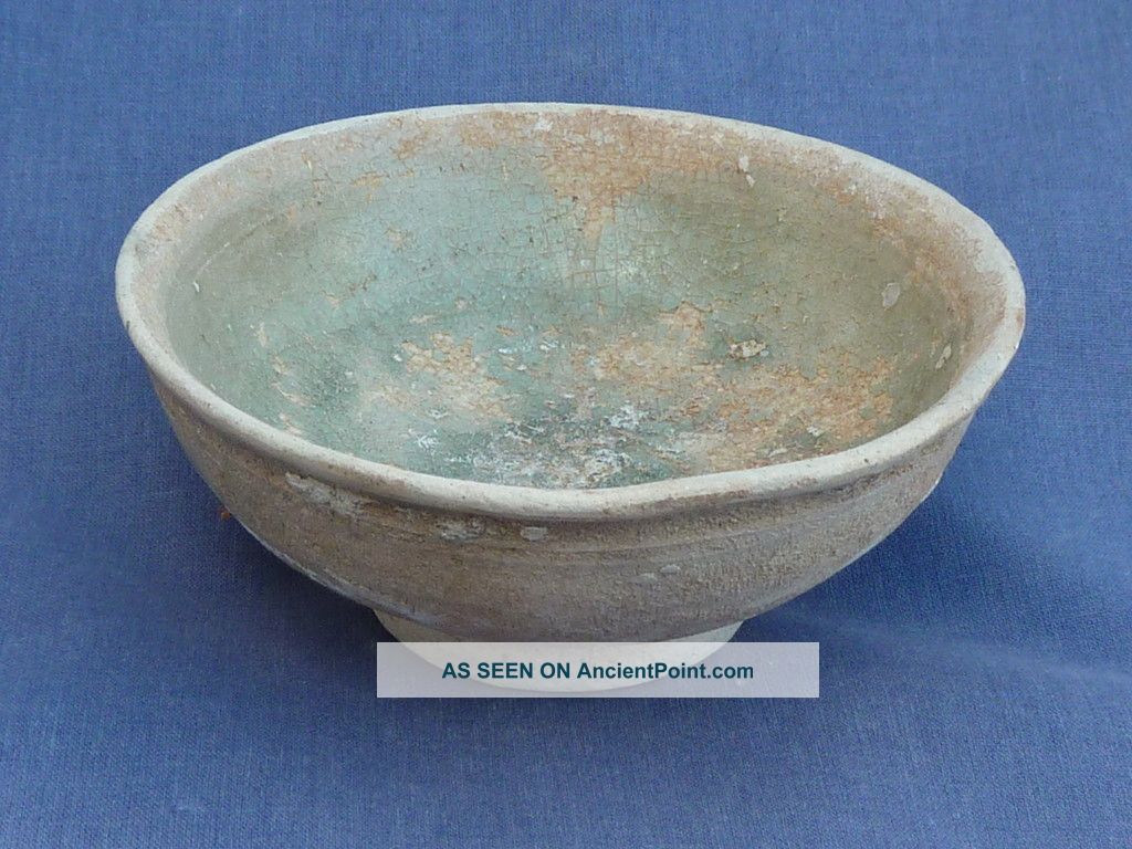 Chinese Sung Dynasty Bowl Unusual Green Glaze Vases photo