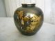 Japanese Antique Bronze Vase With Precious Gold Gild Mt.  Fuji Design Vases photo 9