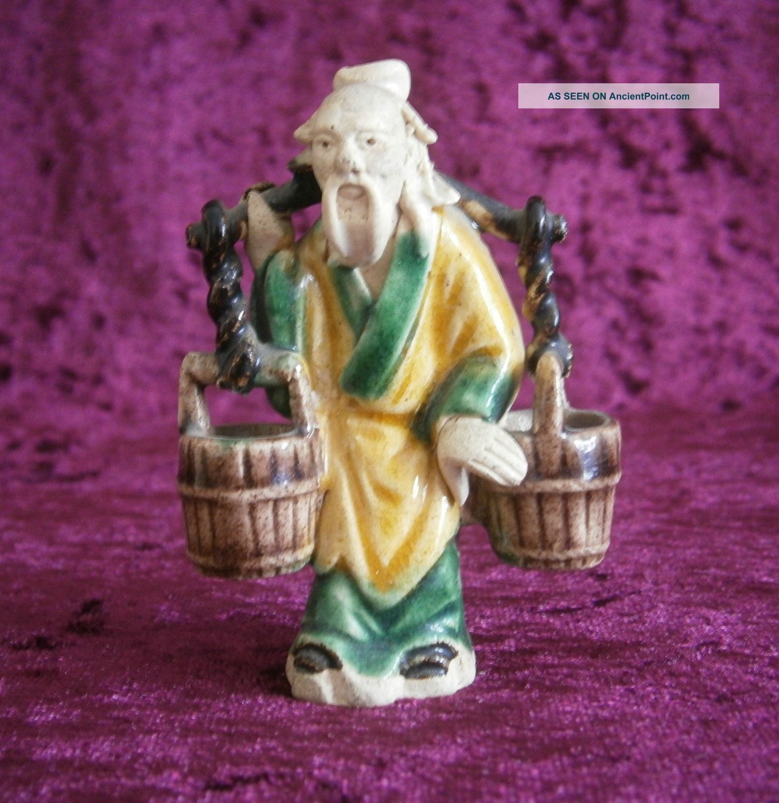 Good Antique Chinese Famille Verte Figure Of An Elder - Statues photo
