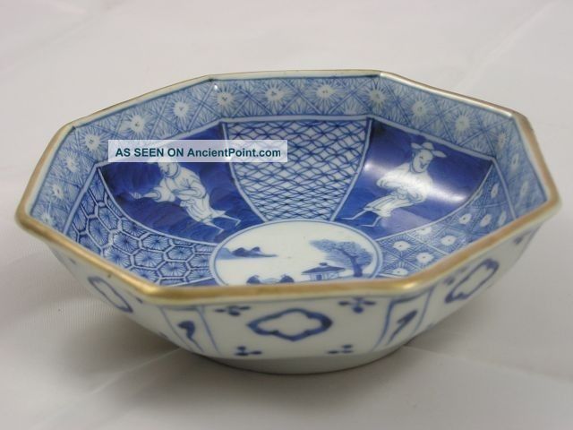 Japanese Imari Arita Bowl With Foreigners Nanban 1800 - 40 Handpainted Nr 2598 Porcelain photo