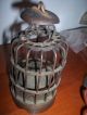 Very Rare Brass Hanging Bird Cage Style Oil Lamp Lighter Opium War Era Artifact Other photo 4
