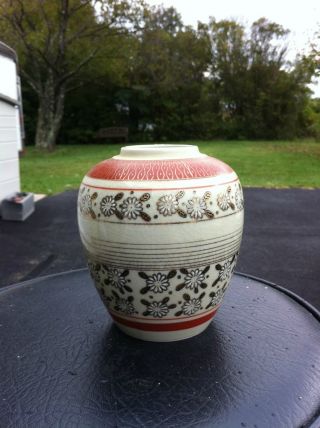 Antique Japaneese Porcelain Crackled Glaze Vase photo