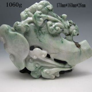 1060g 100% Natural Jadeite Jade Hand - Carved Statues - - Ruyi/lingzhi Nr/xy1943 photo