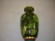 Chinese Antique Cloisonne Vase 6 Inch Tall Jade Color Vases photo 2