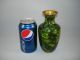 Chinese Antique Cloisonne Vase 6 Inch Tall Jade Color Vases photo 7