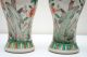 Pair Early 20thc Chinese Antique Porcelain Famille Verte Crackle Clazed Vase Other photo 3