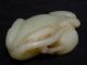 16. .  A Chinese Celadon Jade Carving Of A Cat With A Glass Probably18th To 19th C Other photo 6