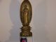 Antique C19thc Chinese Carved Gilt Wood Standing Buddha On Gilt Stand - Signed Buddha photo 1
