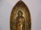 Antique C19thc Chinese Carved Gilt Wood Standing Buddha On Gilt Stand - Signed Buddha photo 3