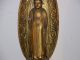 Antique C19thc Chinese Carved Gilt Wood Standing Buddha On Gilt Stand - Signed Buddha photo 4