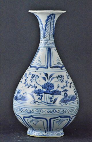 Yuan Blue And White Duck Vase photo