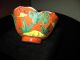 Antique Lotus Shaped Chinese Bowl Handpainted Warriors Ming Dynasty Style Stand Bowls photo 3