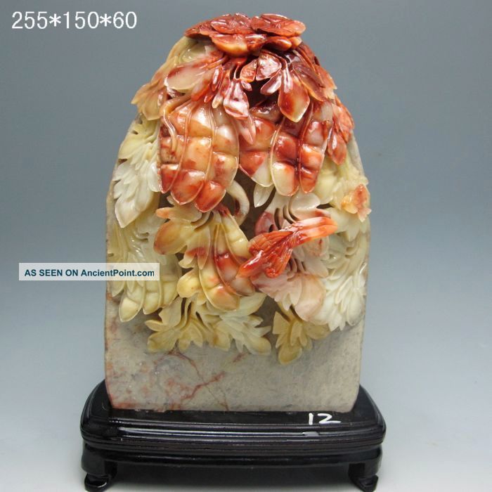 100% Natural Shoushan Stone Hand - Carved Statue - - Beans Nr/bg1791 Other photo