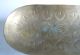 Old Vintage Sarna Brass India Leaves Engraving Tray/dish India photo 3
