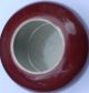 Chinese Antique Kangxi Monochrome Glaze Red Porcelain Brush Washe Bowls photo 4