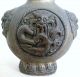 2 Chinese Metal Snuff Bottles With Dragons,  Coral & Turquoise (3.  8 