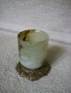 Jade Wine Cup 16th/17th Century Mounted To 19th Century Bronze Gold Gilded Base Glasses & Cups photo 1