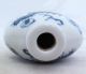 Chinese Blue & White Porcelain Snuff Bottle W/ Dragons & 4 Qianlong Marks Snuff Bottles photo 6