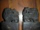 Pair Of Antique Chinese Carved Soap Stone Foo Dog Letter Seals / Bookends Foo Dogs photo 11