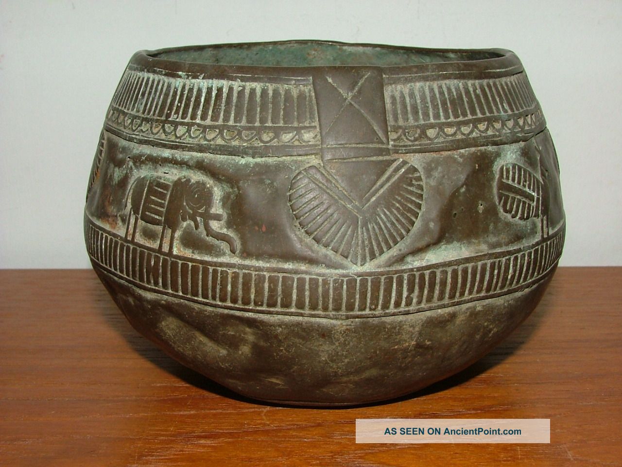 Ancient Bronze Bowl From India India photo