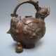 Mysterious 19th.  C.  Chinese Tibet The Qing Qianlong Bronzes Platypus Flagon Nr Teapots photo 4