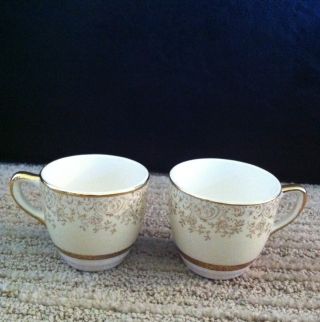 2 23 Karat Aristocrat Style Teacups From Salem China Co. photo