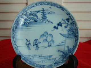 Chinese Ching Dynasty Blue And White Porcelain Plate Yong Zheng Period photo