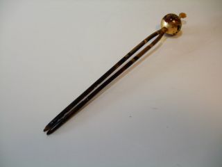 Antique Tortoise Shell Kanzashi Hairpin photo