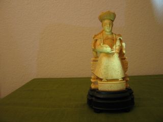 Vintage/antique 7 1/4 Inches Chinese Emperor Faux Ivory photo