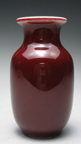Chinese Marked Sang De Bouef Oxblood Red Diminutive Vase photo