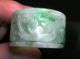 Acoin Old Burma Green Jade Thumb Ring Carved Picture 21mm/30mm Vr Vf Rings photo 4