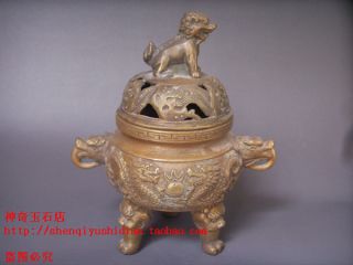 Js693 Rare,  Chinese Bronze Carved 