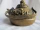 Lotus Teapot Copper Chinese Old Ancient Handle Teapots photo 9