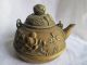 Lotus Teapot Copper Chinese Old Ancient Handle Teapots photo 10