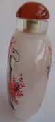 287 Peking Glass Hand Inside Painting Plums Snuff Bottle&gift Box Snuff Bottles photo 2
