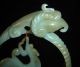 Old Chinese Hetian Jade Carved Dragon And Phoenix Carving Other photo 6