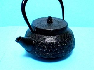 Japanese Iron Teapot Tetsubin State Unusual Pattern photo